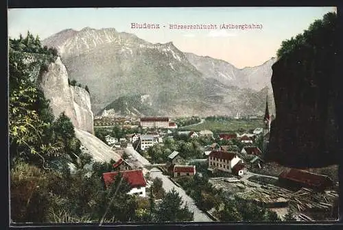 AK Bludenz /Arlbergbahn, Bürserschlucht