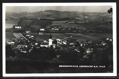 AK Oberndorf a. d. Melk, Teilansicht mit Kirche