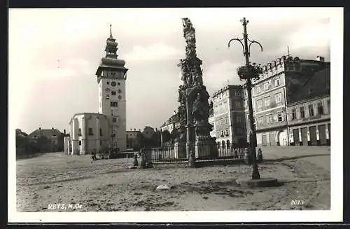 AK Retz /N.-Oe., Kirche und Denkmal