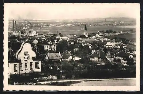 AK Brunn a. Gebirge, Teilansicht mit Kirche