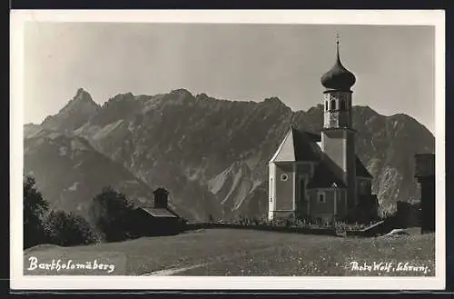 AK Bartholomäberg, Kirche und Panorama