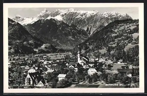 AK Schruns /Montafon, Teilansicht mit Kirche