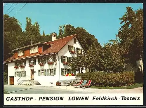 AK Feldkirch-Tosters, Gasthof-Pension Löwen Familie Josef Fiel