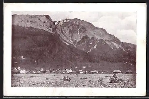 AK Nötsch am Dobratsch, Teilansicht mit Bergen
