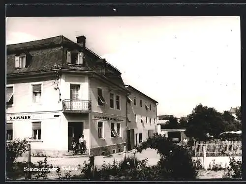 AK Söchau, Strassenpartie mit Gasthaus von Hans Sammer