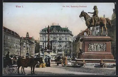 AK Wien, Am Hof, Radetzky-Denkmal