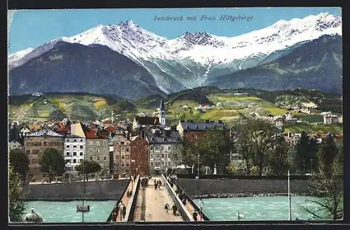 AK Innsbruck, Stadtansicht mit Frau Hittgebirge