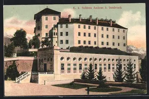 AK Innsbruck, das kgl. Schloss Ambras