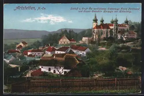 AK Artstetten /N.-Ö., Schloss und Gruft des Erzherzogs Franz Ferdinand und Gemahlin