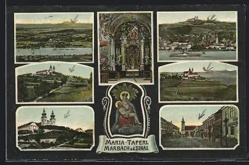 AK Marbach a. d. Donau, Flusspartien und Maria Taferl