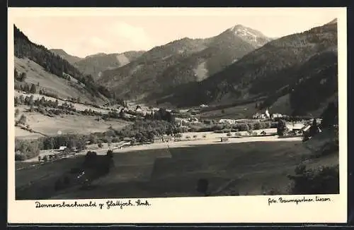 AK Donnersbachwald /Stmk., Ortsansicht gegen Glattjoch