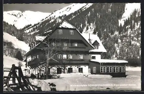 AK Donnersbachwald, Wintersportplatz mit Alpengasthof Gürtler im Schnee