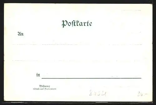 Lithographie München, Neues Rathaus mit Ratskeller