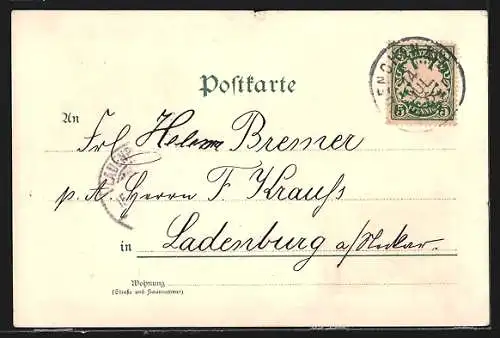 Lithographie München, Basilika mit Innenansicht, Kunstausstellungsgebäude