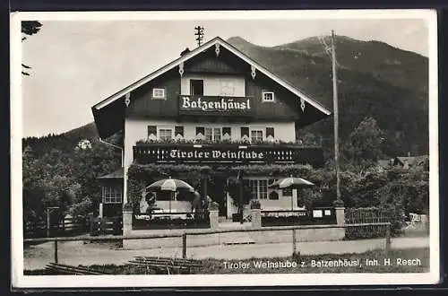 AK Garmisch, Gasthof Tiroler Weinstube zum Batzenhäusl von H. Resch