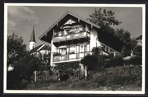 Foto-AK Saulgrub /Obb., Hotel Haus Hubertus