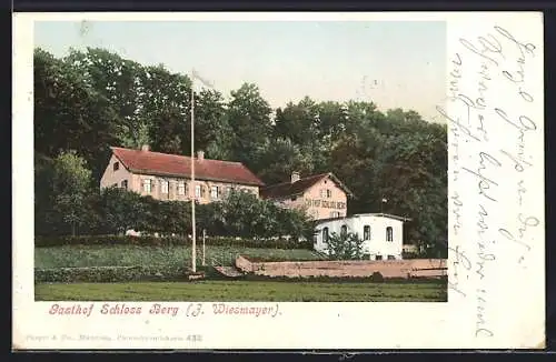 AK Berg / Starnberger See, Gasthof Schloss Berg von J. Wiesmayer