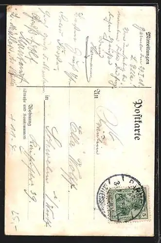 AK Barmen, Kaisergeburtstagsfeier des Eisenbahnvereins, Wilhelm II.