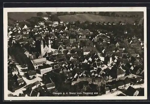 AK Giengen a. d. Brenz, Ortsansicht vom Flugzeug aus gesehen
