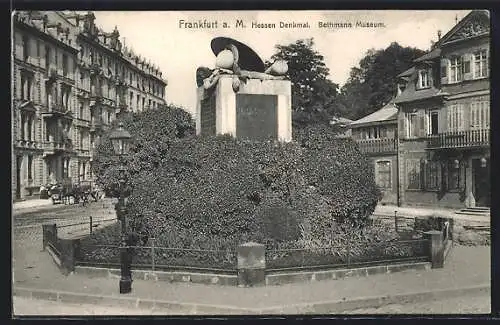 AK Frankfurt, Hessendenkmal mit Bethmann-Museum