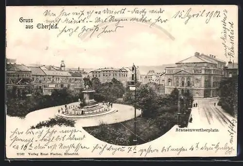 AK Elberfeld, Brausenwertherplatz um 1900
