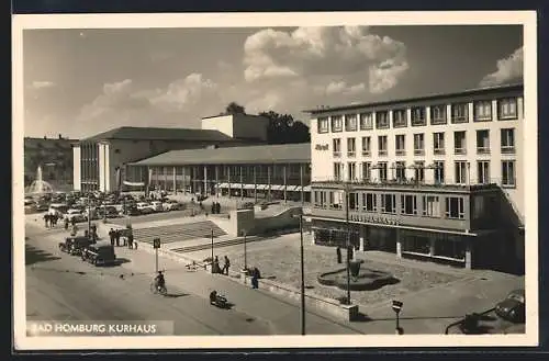 AK Bad Homburg, Kurhaus aus der Vogelschau