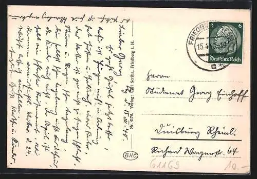 AK Friedberg i. H., Blick auf die Burg