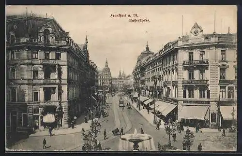 AK Frankfurt /Main, Kaiserstrasse, Strassenbahn