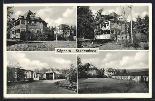 AK Köppern, Vier Ansichten des Krankenhaus
