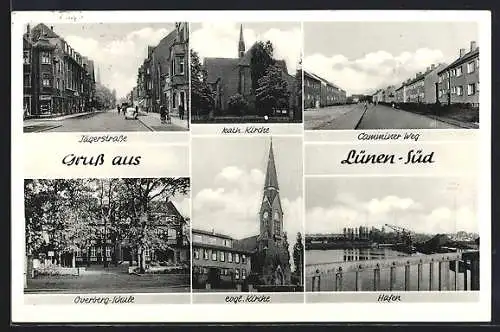 AK Lünen-Süd, Jägerstrasse, Camminer Weg, Overberg-Schule und Hafen