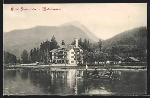 AK Einsiedeln / Walchensee, das Hotel am Walchensee