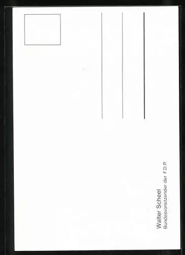 AK Walter Scheel, Bundesvorsitzender der FDP