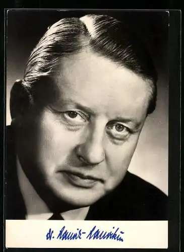 AK Dr. Lauritz Lauritzen, Bundesminister für Verkehr u. Post- /Fernmeldewesen und Städtebau, Wohnungswesen der BRD