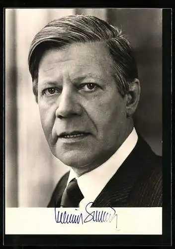 AK Portrai Bundeskanzler Helmut Schmidt