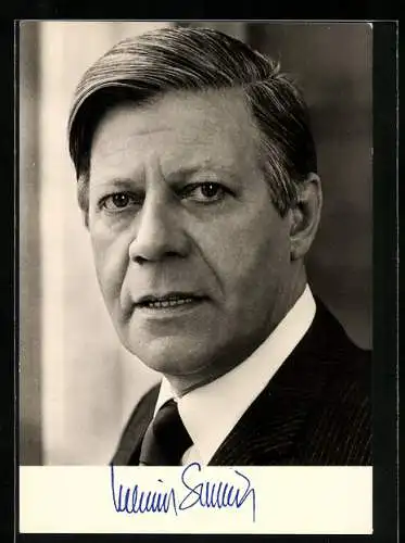 AK Portrai Bundeskanzler Helmut Schmidt
