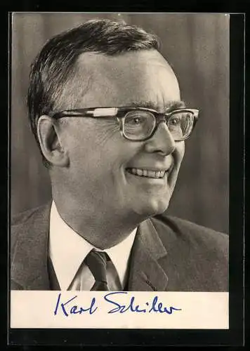 AK Portrait Karl Schiller, Minister für Wirtschaft und Finanzen