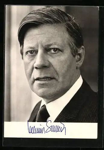 AK Portrai Bundeskanzler Helmut Schmidt