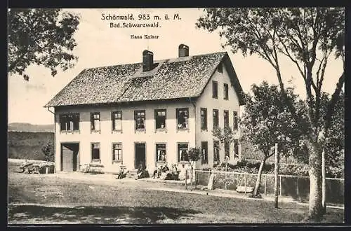 AK Schönwald /Bad. Schwarzwald, Pension Haus Kaiser
