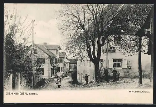 AK Oehningen /Baden, Strassenpartie mit Gasthaus zum Engel