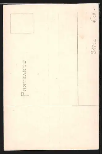 AK Ansbach, Theresienstrasse & Königl. Hofgarten