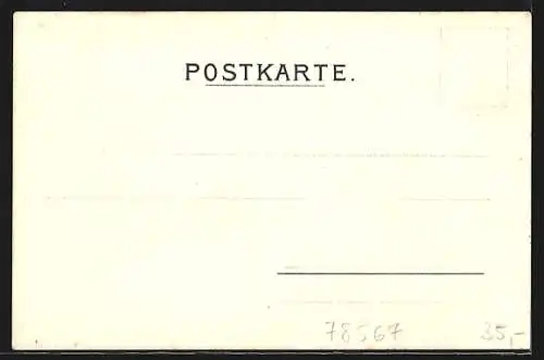 Lithographie Fridingen, Härdtlekreuz, Annakapelle, Altschloss, Ortsansicht