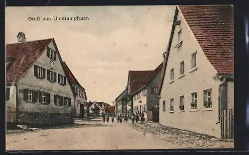 AK Unterampfrach, Strassenpartie mit Kindern