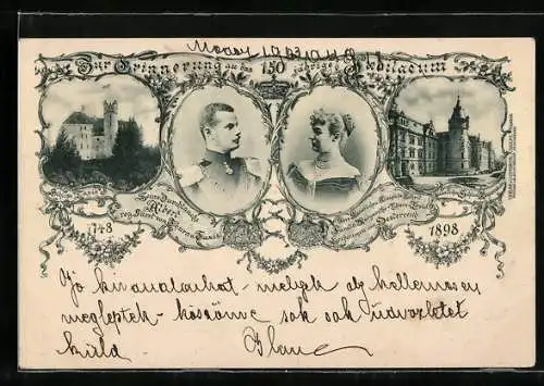 AK Albert, Fürst von Thurn & Taxis und Fürstin Margarethe, Schloss Taxis