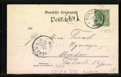 Vorläufer-AK Sundwig, 1893, Felsenmeer, Teufelsmauer, Capelle, Zwerg