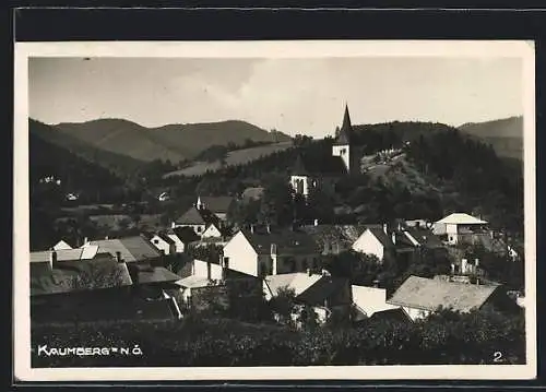 AK Kaumberg /N. Ö., Ortsansicht mit Kirche