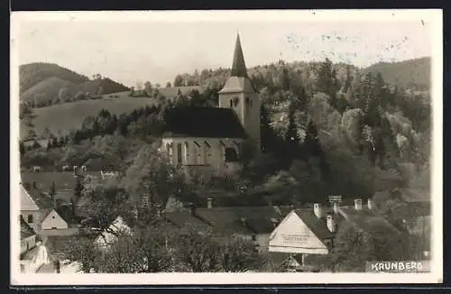 AK Kaumberg, Hotel-Touristenheim, Kirche