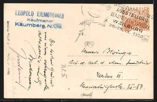 AK Kaumberg, Hotel-Touristenheim, Kirche