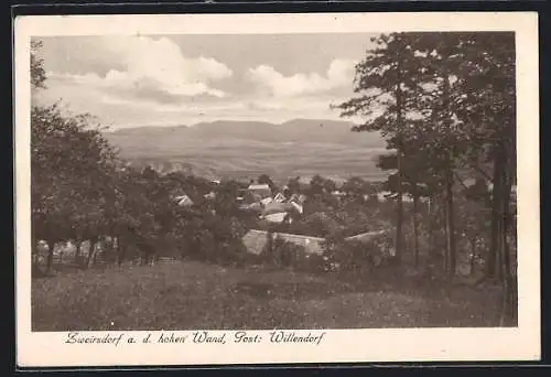 AK Höflein an der Hohen Wand, Zweiersdorf aus der Vogelschau