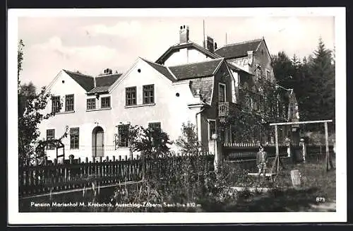 AK Ausschlag-Zöbern, Blick auf die Pension Marienhof