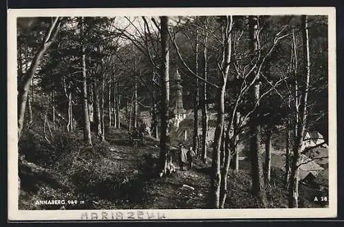 AK Annaberg, Ortsansicht mit Kirche